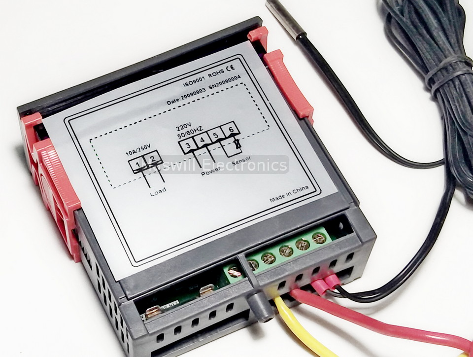 4 Controlador de temperatura PID RC-113M para aquecimento - 4 diagramas de fiação foto ao vivo