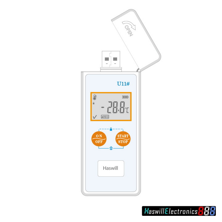 High-Precision USB Temperature and Humidity Recorder, Automatic Data  Recording and generating Curve,Hygrometer Indoor Thermometer