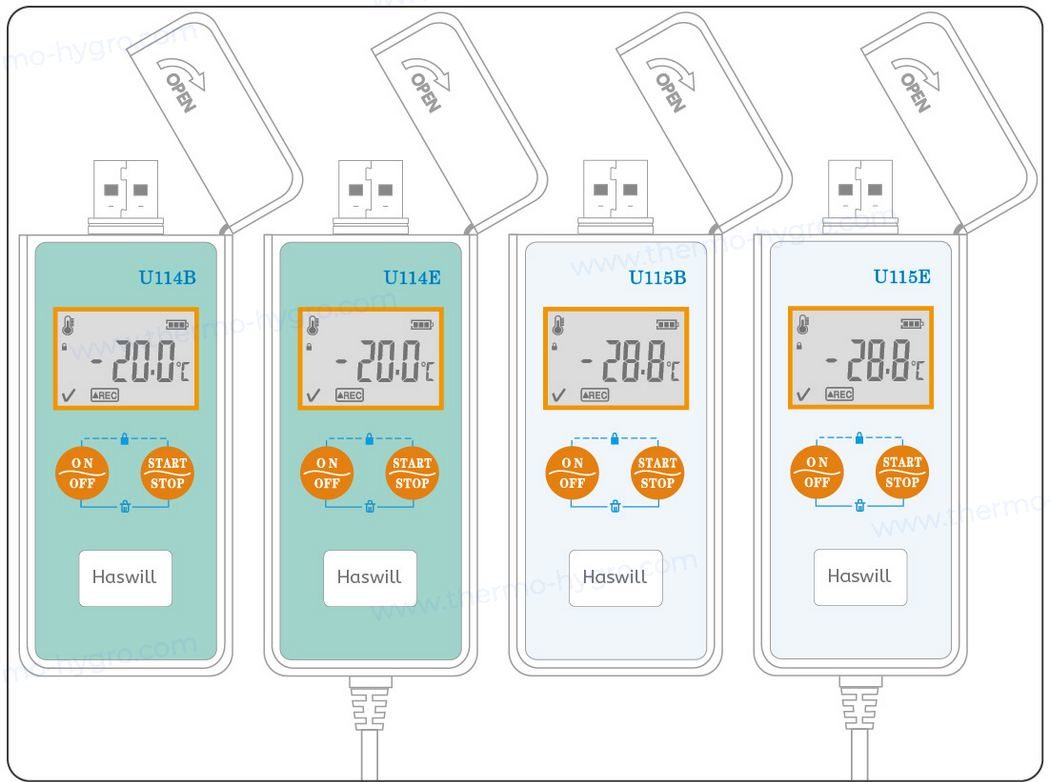 帶有 USB 連接埠的 haswill 數位溫度數據記錄儀出售